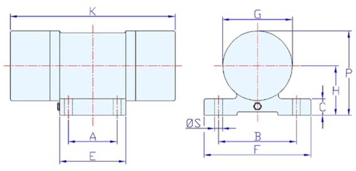 Dimensional sketches AV Vibration motors