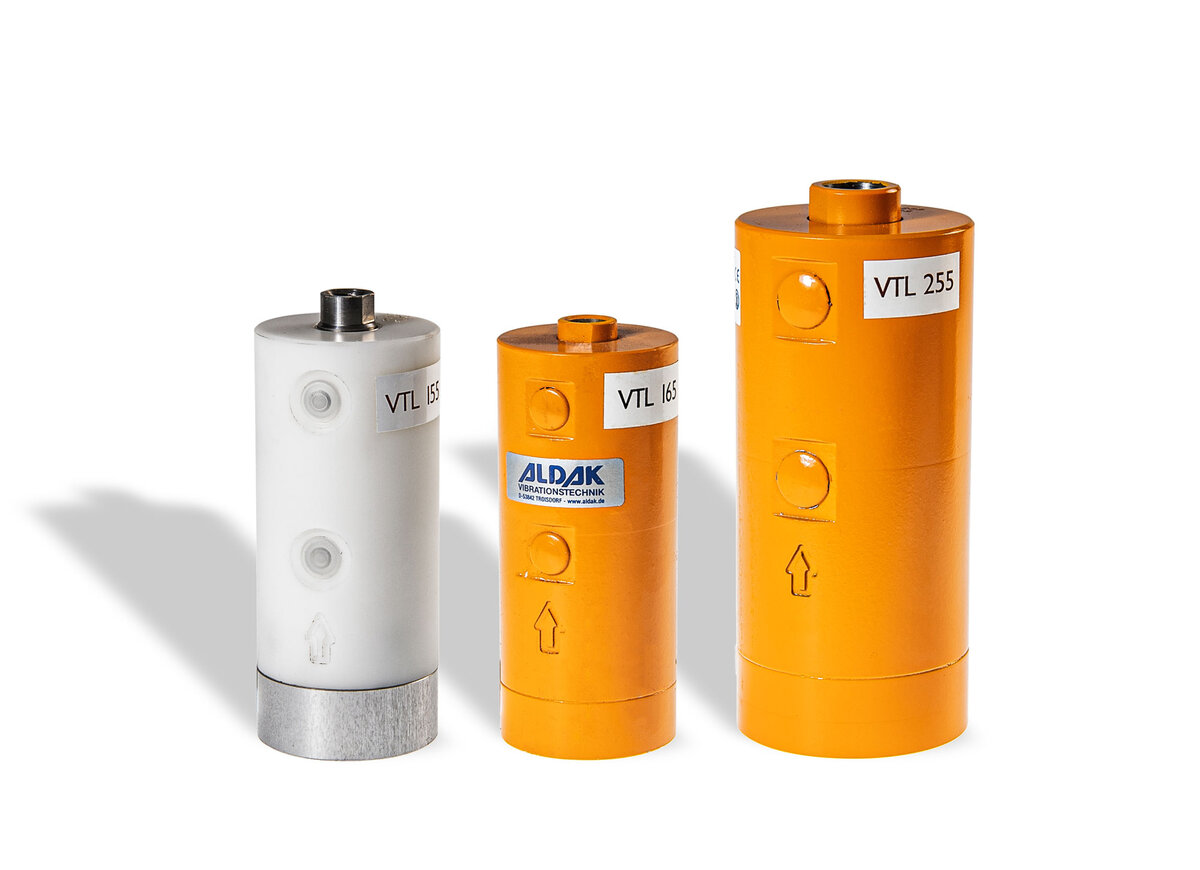 Piston vibrators with exiting piston